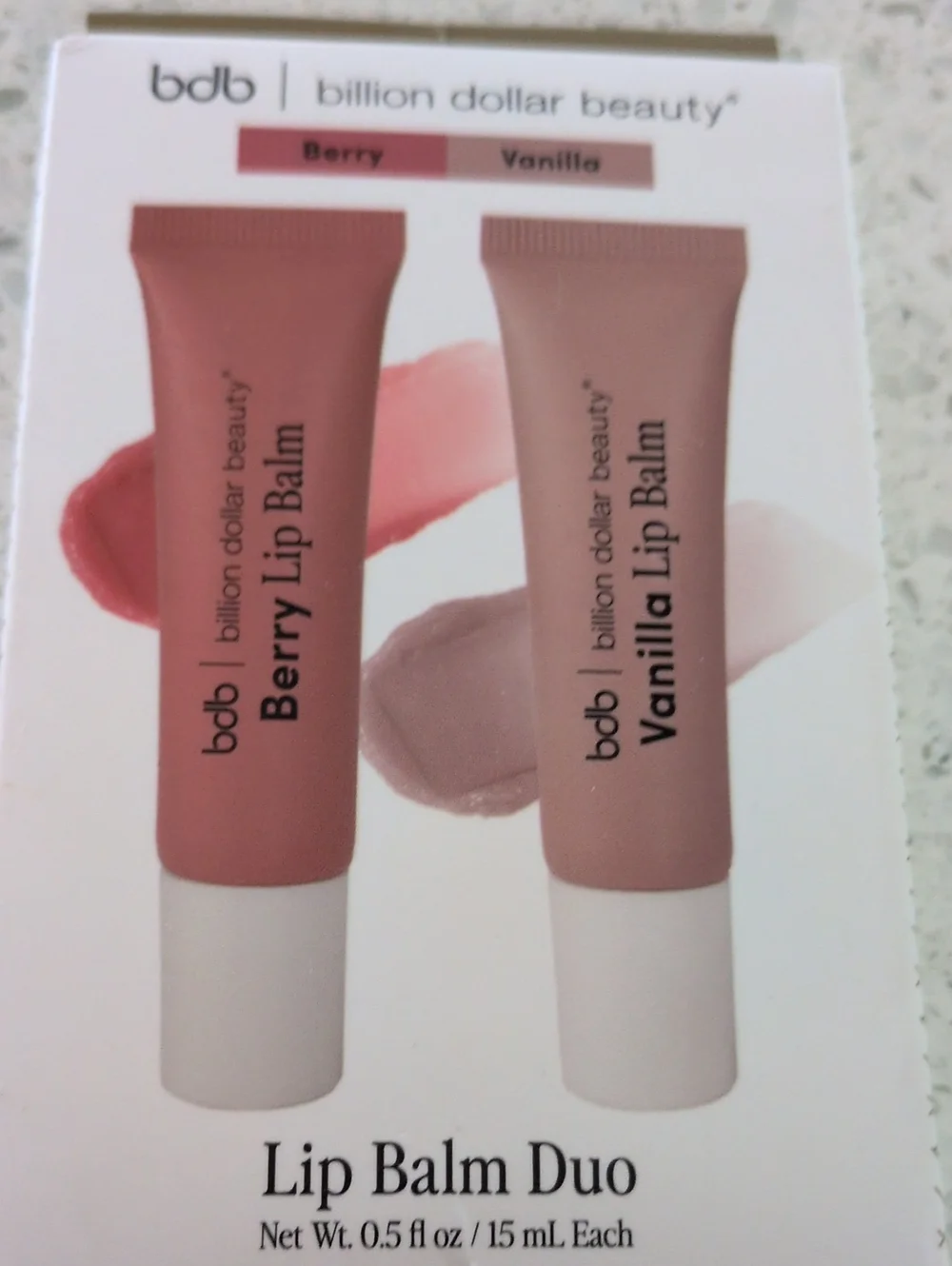 Billion Dollar Beauty Lip Balm Duo - Berry & Vanilla (Pink/Taupe)